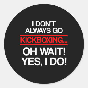 Adesivo Redondo Treino de Kickboxing Sempre Kick Boxing _1