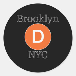 Adesivo Redondo Trem D do Brooklyn