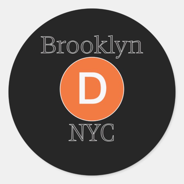 Adesivo Redondo Trem D do Brooklyn (Frente)