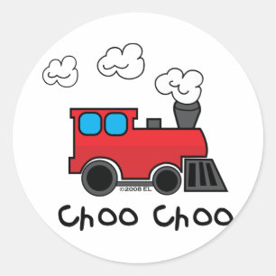 Adesivo Redondo Trem de Choo Choo