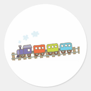 Adesivo Redondo Trem na trilha
