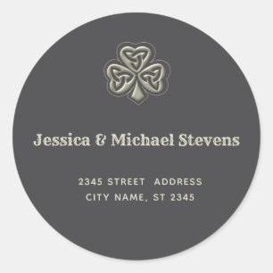 Adesivo Redondo Trendente elegante, sortuda, rock clássico irlandê