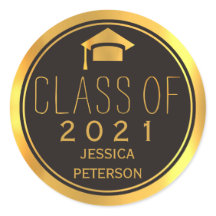 Trendy black and gold Class of 2016