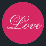 Adesivo Redondo Trendy Carmine Invés de Amor Casamento<br><div class="desc">Você pode mudar facilmente as fontes e as cores. Você também pode adicionar seu logotipo e a imagem de fundo conforme desejar.</div>