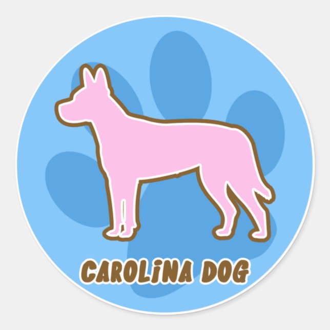 Adesivo Redondo Trendy Carolina Dog Stickers (Frente)