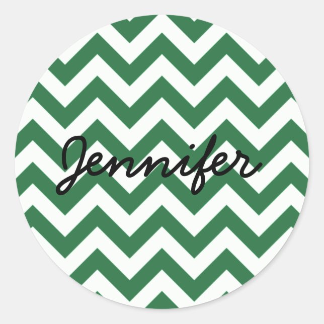 Adesivo Redondo Trendy Chevron Stickers (Frente)