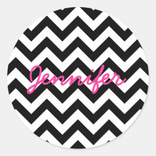 Adesivo Redondo Trendy Chevron Stickers