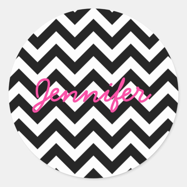 Adesivo Redondo Trendy Chevron Stickers (Frente)