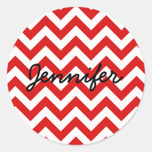 Adesivo Redondo Trendy Chevron Stickers