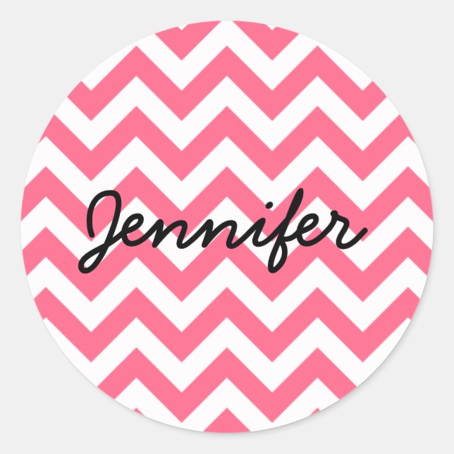 Adesivo Redondo Trendy Chevron Stickers (Frente)