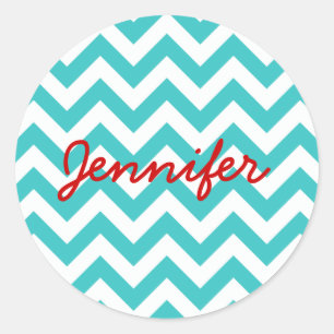 Adesivo Redondo Trendy Chevron Stickers