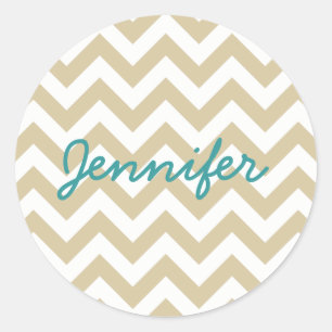 Adesivo Redondo Trendy Chevron Stickers