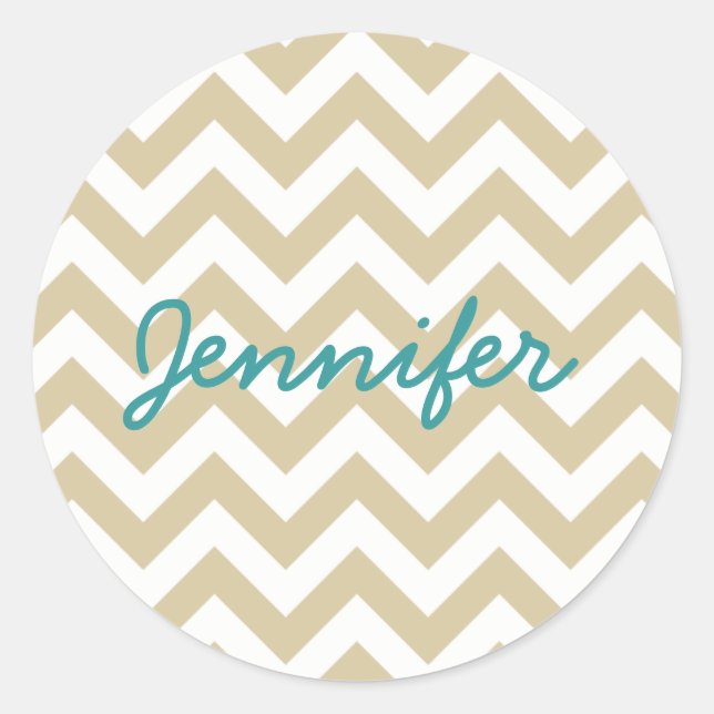 Adesivo Redondo Trendy Chevron Stickers (Frente)