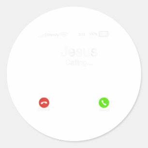 Adesivo Redondo Trendy Christian Graphic Jesus Chamando