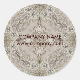 Adesivo Redondo Trendy Girly Chic Gatsby Fashion Paris Lace