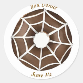 Adesivo Redondo Trendy Halloween Spooky Brown Spider Rosquinha na
