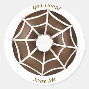 Adesivo Redondo Trendy Halloween Spooky Brown Spider Rosquinha na