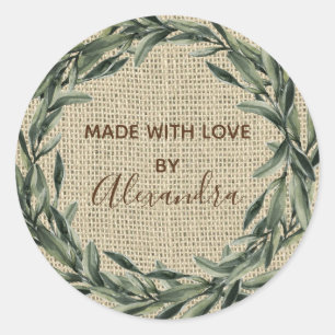 Adesivo Redondo Trendy Hessian de Trendy Hessian de Ramificação 