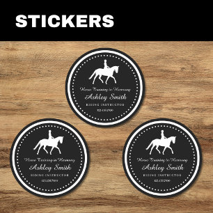 Adesivo Redondo Trendy Horse Training Business Sticker