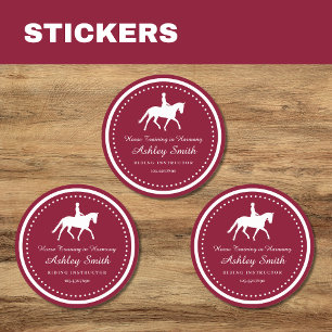 Adesivo Redondo Trendy Horse Training Business Sticker