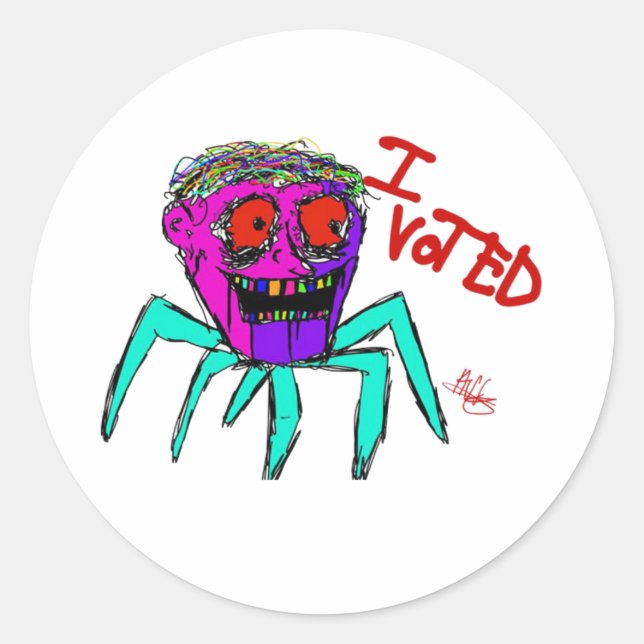 Adesivo Redondo Trendy I Votei Meme Ulster County (Frente)