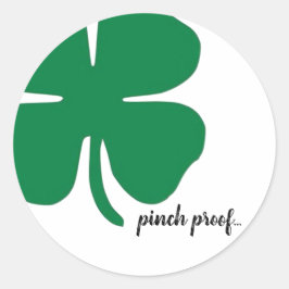 Adesivo Redondo Trendy Pinch Proof Shamrock Designs