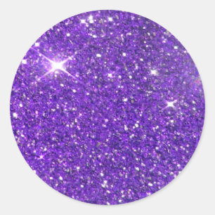 Adesivo Redondo Trendy Purple Sparaking Glitter Glitz