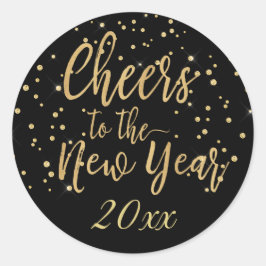 Adesivo Redondo Trendy Saúde para o Ano Novo