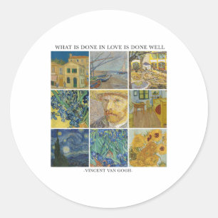 Adesivo Redondo Trendy Van Gogh Grid _1