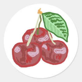 Adesivo Redondo Três Cerejas