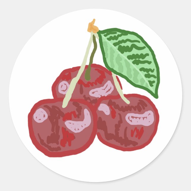 Adesivo Redondo Três Cerejas (Frente)