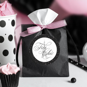 Adesivo Redondo Très Chic Paris, Bolinhas ID1162