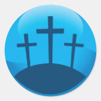 Adesivo Redondo três cruzes