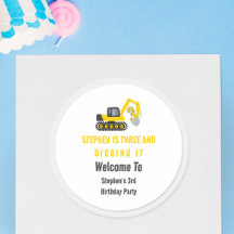 Três e escavá-lo Partido aniversário de 3 anos de 