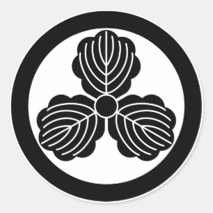 Adesivo Redondo Três folhas de carvalho(1) em círculo