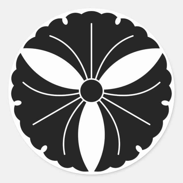 Adesivo Redondo Três folhas de ginkgo (Frente)