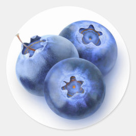 Adesivo Redondo Três mirtilos