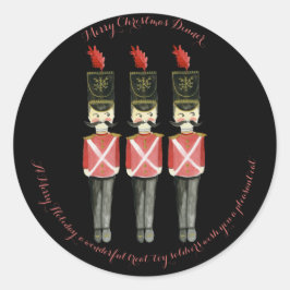 Adesivo Redondo Três Nozes Negros e Vermelhos