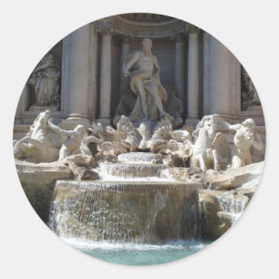 Adesivo Redondo Trevi Fountain
