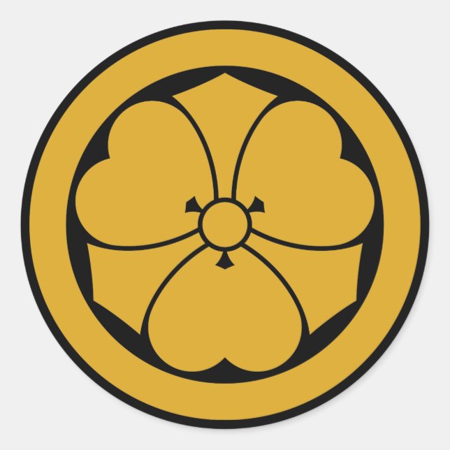 Adesivo Redondo Trevo-azedo com espadas em círculo 1 (Frente)