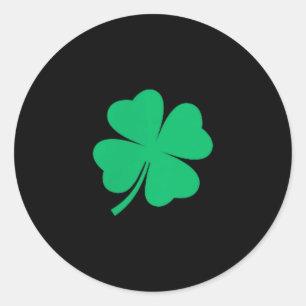 Adesivo Redondo Trevo de quatro folhas bolso shamrock irlandês st.