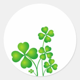 Adesivo Redondo Trevo Verde da Irlanda