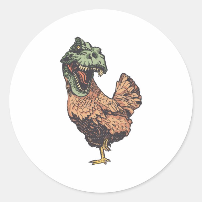ADESIVO REDONDO TREX CHICKEN (Frente)