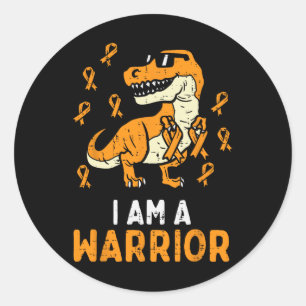 Adesivo Redondo Trex Orange Ribbon Im Um Guerreiro Sensibilização 