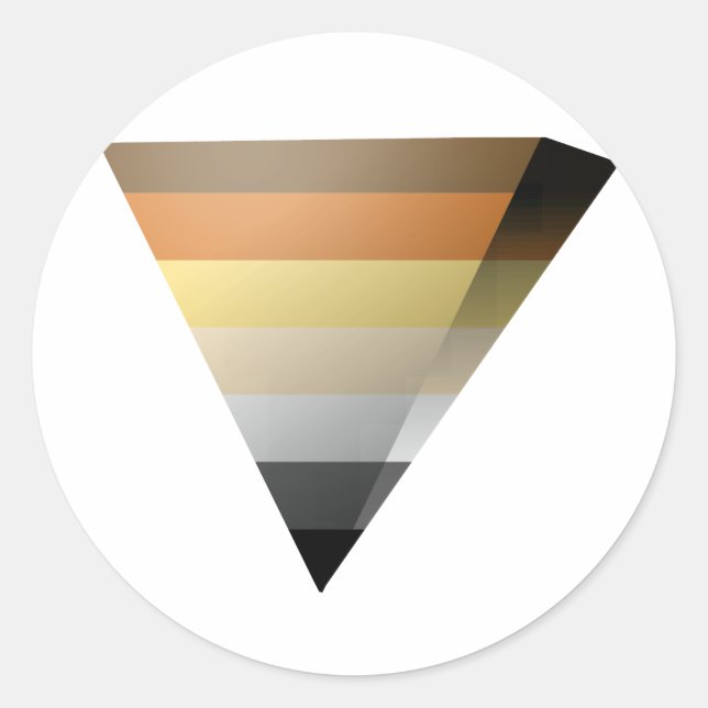 ADESIVO REDONDO TRIÂNGULO 3D DE ORGULHO DE URGÊNCIA (Frente)