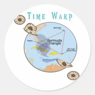 Adesivo Redondo Triângulo das Bermudas