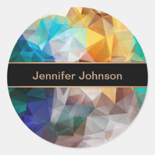 Adesivo Redondo Triângulo de formas geométricas personalizadas pol