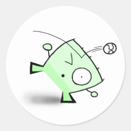 Adesivo Redondo Triângulo Meu Jovem Atingiu na Cabeça