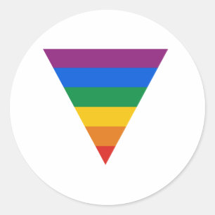 Adesivo Redondo Triângulo Orgulho gay