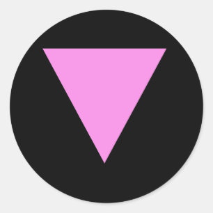 Adesivo Redondo Triângulo Rosa